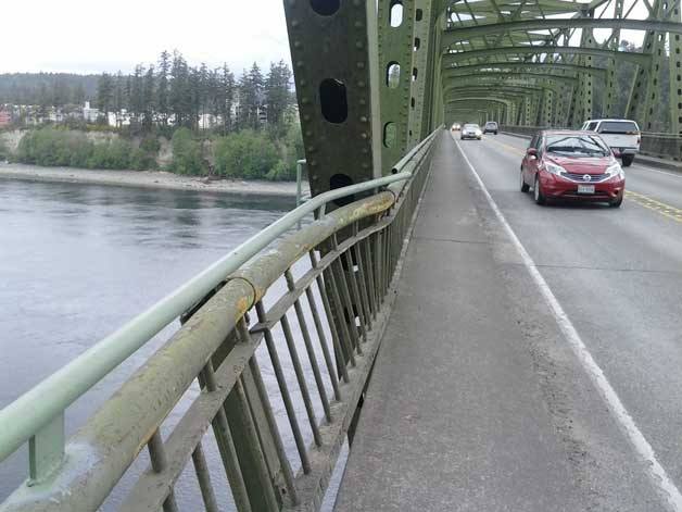 The Agate Pass Bridge was damaged when a trailer broke free from a truck and struck the sides of the bridge on May 5.