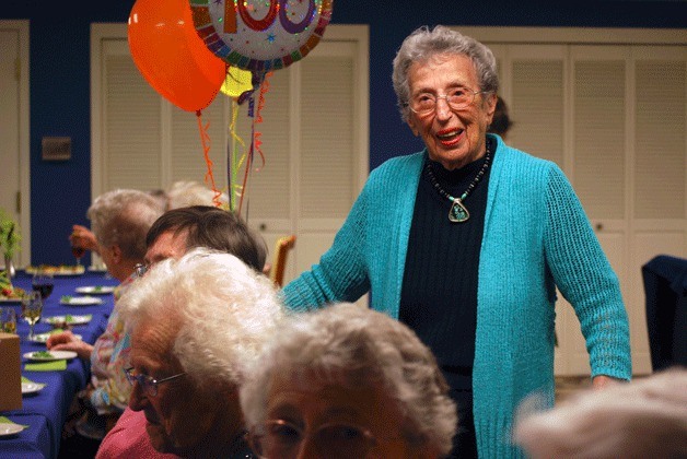 Ruth Marx celebrated her 100th birthday Saturday with family and friends at the Madison Avenue Retirement Community.  It was one of many celebrations she had that weekend.