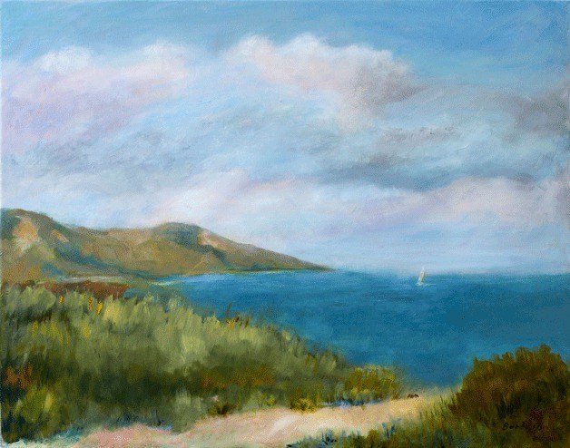 'Baja Shore' by Susanne Bardelson is part of the exhibition of landscapes that will be displayed at the Bainbridge Public Library through October.