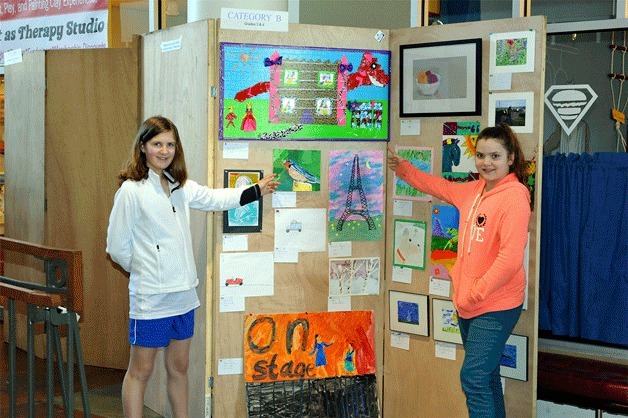 Contestants with their display at the 2013 Student Art Contest.