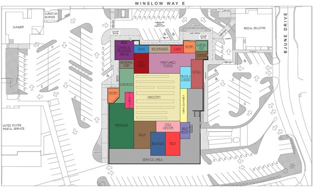 The new layout of the Town & Country Market in downtown Winslow.