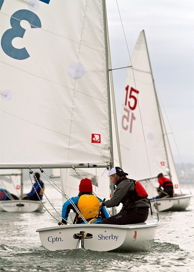 Spartan sailors compete in their home regatta last weekend in Eagle Harbor.