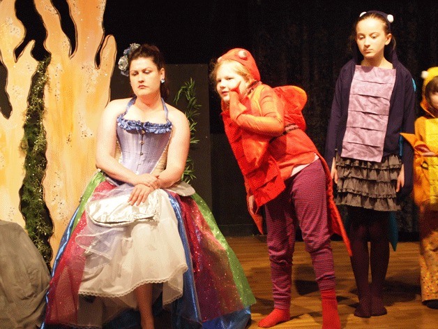 Katie Butler as the Rainbow Fish.