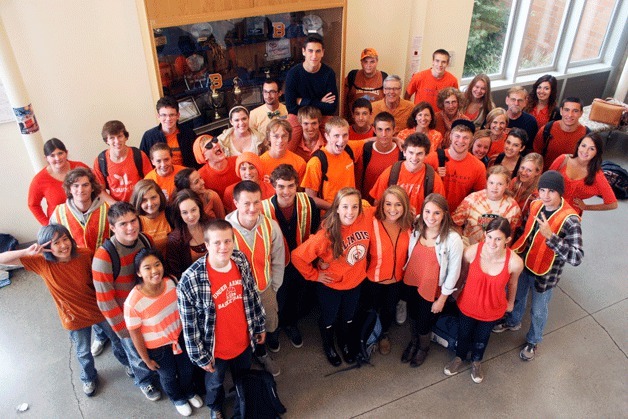 Students and staff at Bainbridge High School dressed up in orange for Unity Day on Wednesday