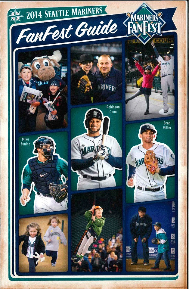 Mia Alpaugh from Bainbridge Island was featured on the front cover (at upper right) of the 2014 Seatte Mariners FanFest Guide.