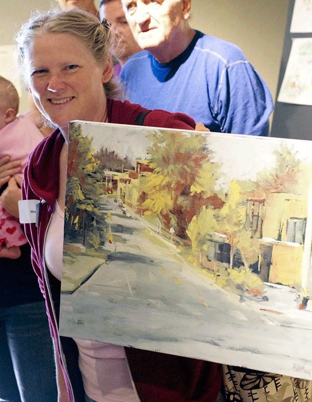 Bainbridge Arts & Crafts’ “Paint Out Winslow” first prize winner Mary J. McInnis