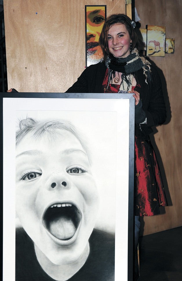 Chloe Sismour was a first-place winner in the 2012 Bainbridge Island Student Art Contest with her charcoal artwork