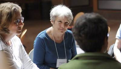 Participants at a recent Circles of Trust event at IslandWood listen as another shares from the heart.