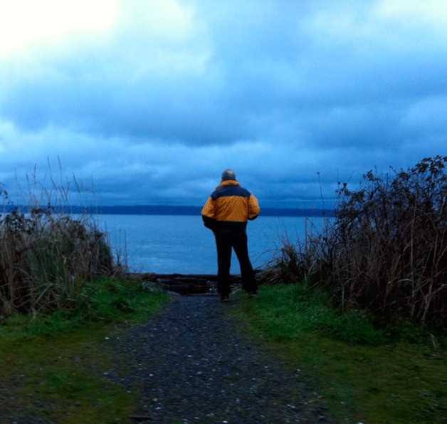 Bruce Donald looking out to the future and ‘What’s next?’ at Fay Bainbridge just before his diagnosis.