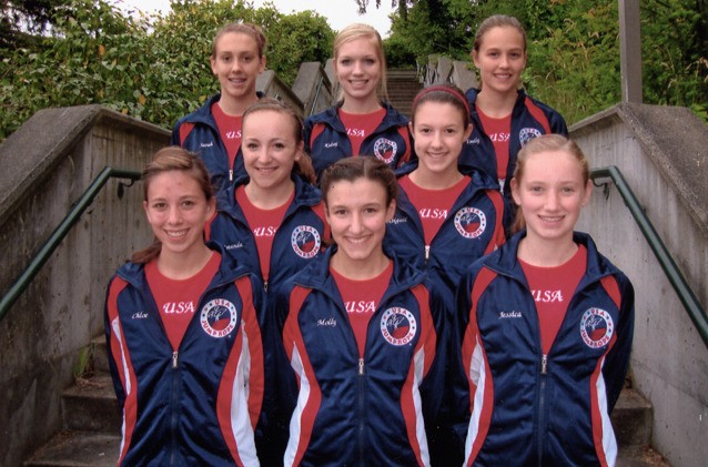 Team USA members (L-R): (Bac;) Sarah Sharman