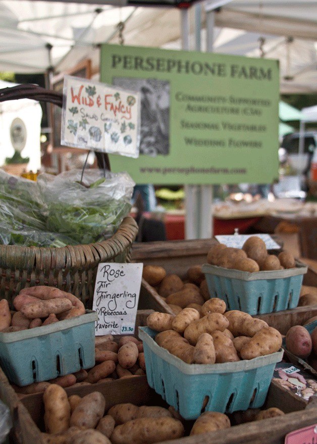 Fingerling potatoes from Persephone Farm at the Bainbridge Island Farmers Market.