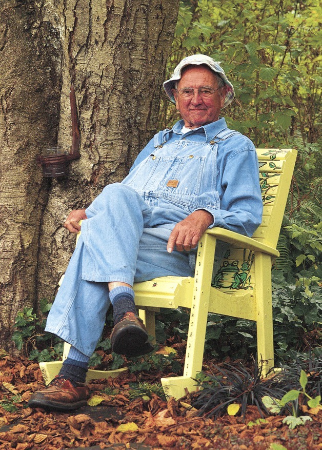 Ted Blank poses for a portrait taken before his 90th birthday last May.