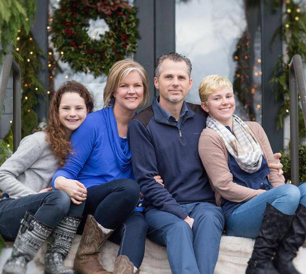 A special one-night-only “Laugh! For Life” comedy performance/concert fundraising event in support of Bainbridge High School’s Athletic Director Kaycee Taylor — shown here with his family — will take over the Bainbridge Performing Arts stage at 8 p.m. Friday