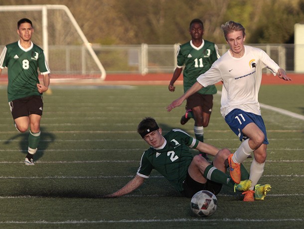 BHS junior Jake Prodinski blasts past a Franklin defender while on a run during a recent home match.