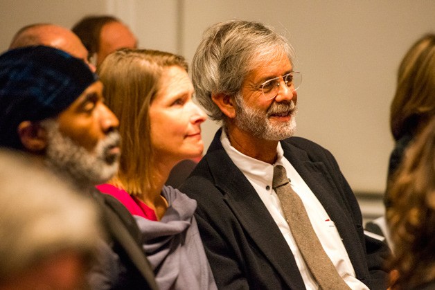 Jim Cutler (right) sits with his wife