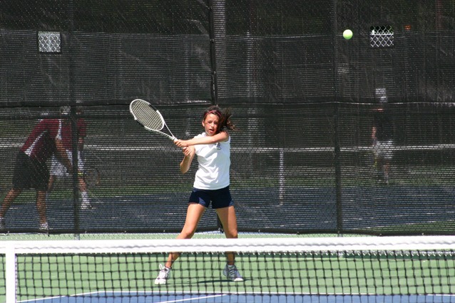 Sophomore Kate Jameson partnered with Grace Porter to reach the SeaKing District finals. The team will begin state tournament play at 10:15 a.m. Friday.