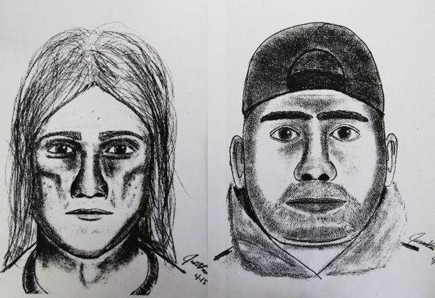 Bainbridge Island police released these sketches of two suspects who are sought in connection with a string of residential burglaries on Bainbridge. Police said the sketch on the right may be of a serial burglar who is targeting Bainbridge homes.