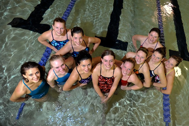 A strong group heads to the KCAC Friday and Saturday for the 3A state swim meet. Front row (L-R): Lilia Paul