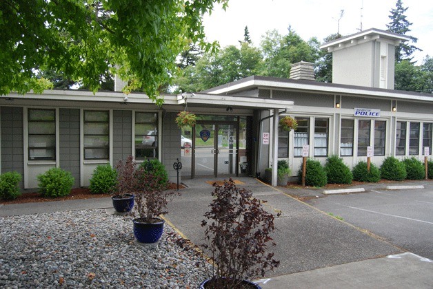 The Bainbridge Island Police Department building on Winslow Way.