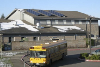 The solar array at Sakai Intermediate School was unveiled Dec. 12.