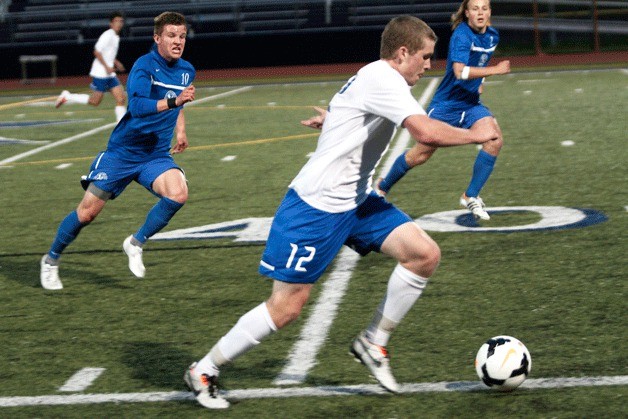 Tanner Salmon scored the team’s lone goal at 51 minutes of play during the home game against Seattle Prep Wednesday