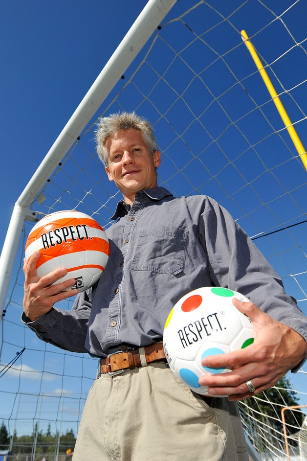 Fair Trade Sports President Scott James is hoping to bring his brand of socially and environmentally conscious sports equipment to a national audience.