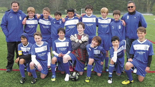 The U12 boys soccer team from Bainbridge Island FC has advanced to the final four with a chance to advance to the state title game on Sunday.