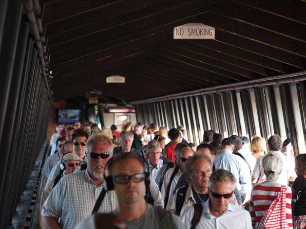 The walkway at the Bainbridge Island Ferry Terminal will be closed part of Wednesday