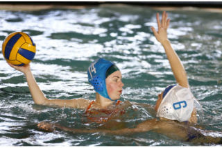 Kalise Ball (14) and the rest of Lady Ray earned fourth place at the water polo state tournament this weekend.