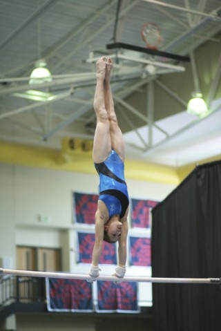 Brooke Williams on the bars.