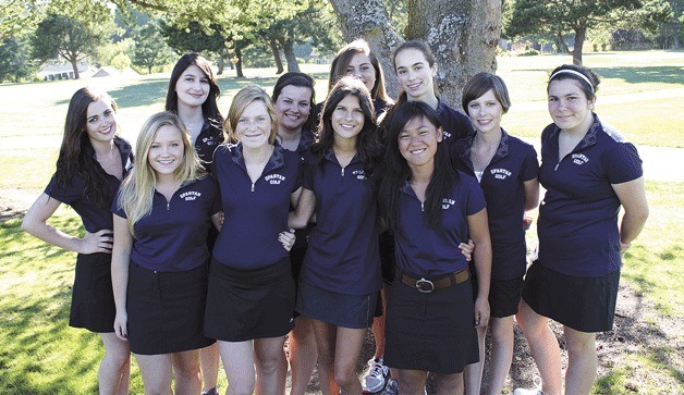 The Spartans girls golf team is