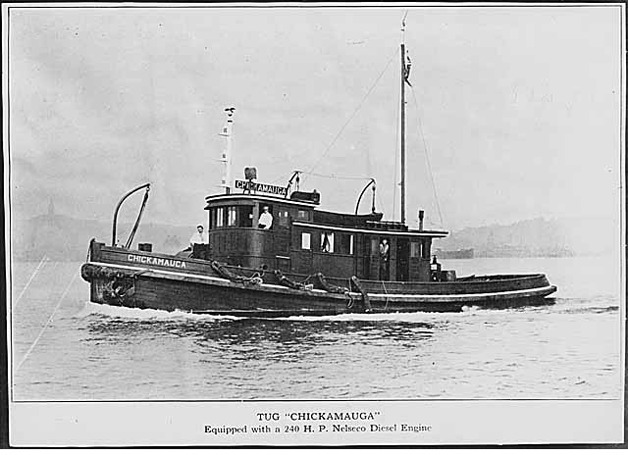 The tug ‘Chickamauga’ during its early working days.