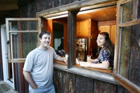 Attorney Alan Trunkey and city worker Jennifer Sutton rent a cozy Wardwell Road cabin