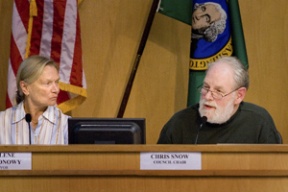 Council Chair Chris Snow discusses the Streetscape.