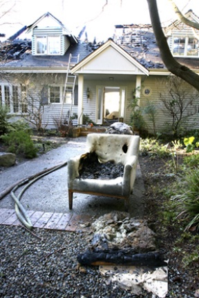 Investigators are trying to determine what caused the fire that destroyed this Pleasant Beach home Tuesday.