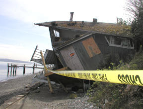 A vacant two-story home