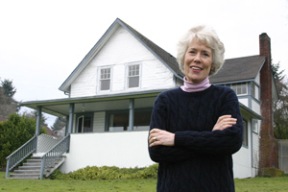 Kristin Von Kreisler’s Eagle Place home sits on a high bank above Eagle Harbor.