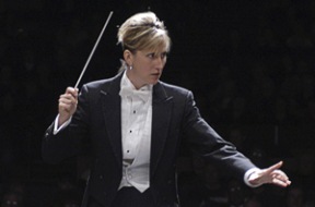 Guest conductor Elizabeth Stoyanovich leads the Bainbridge Orchestra in a program that includes Mozart Symphony No. 39