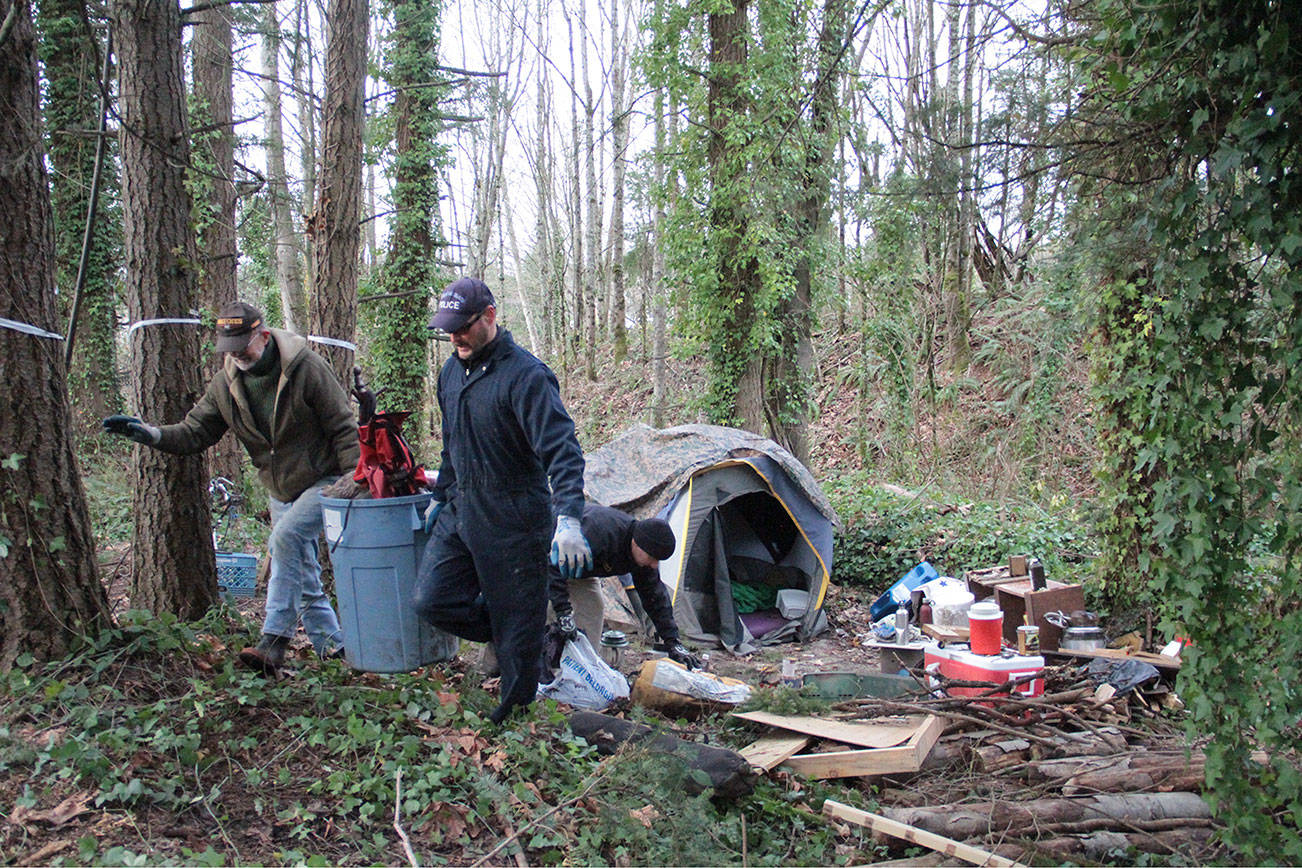 Going, going, gone: Bainbridge police clean up remains of homeless camp | Photo gallery