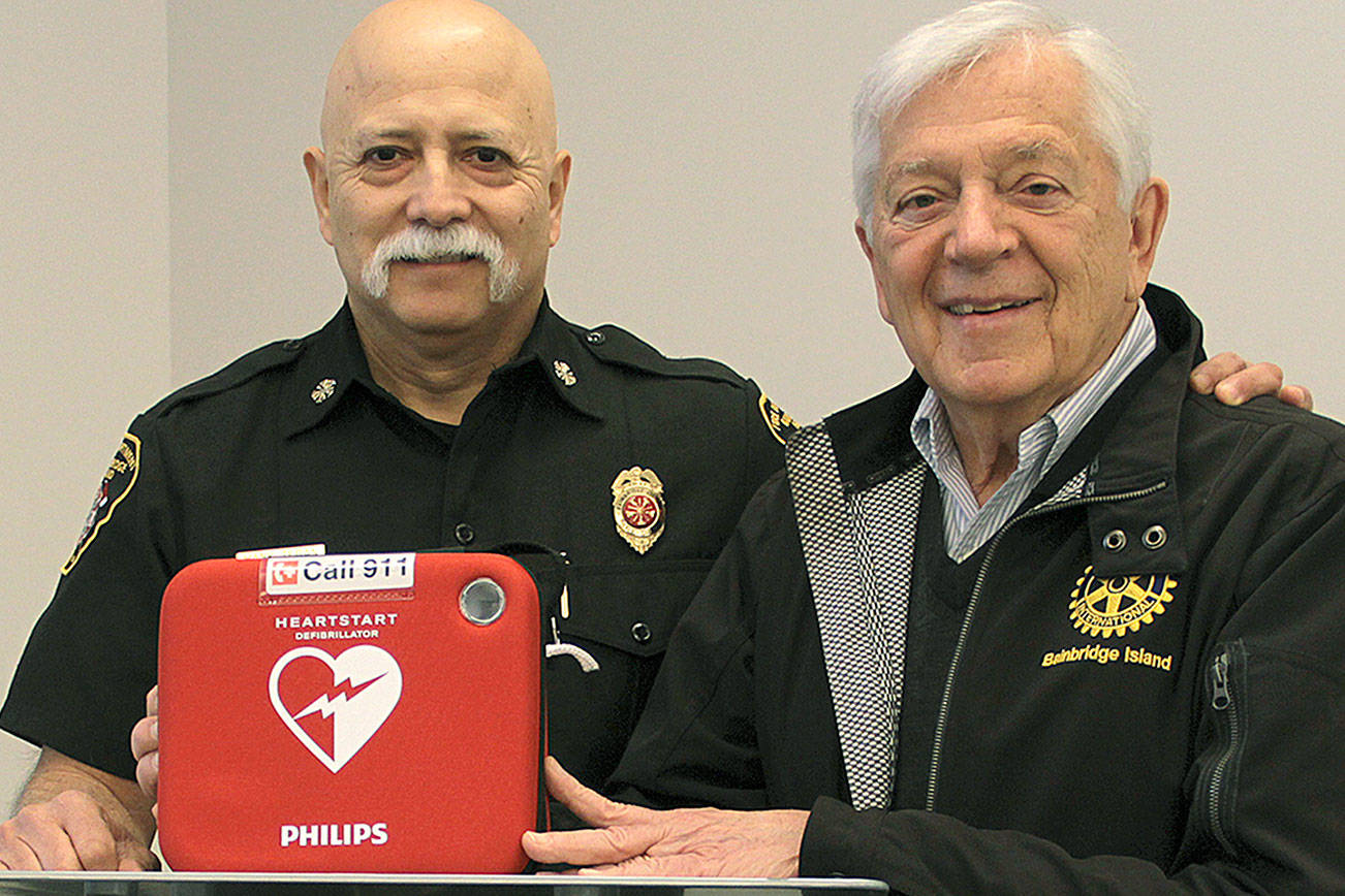 AED program gets its start on death’s doorstep: Rotary begins fundraising effort for more lifesaving defibrillators