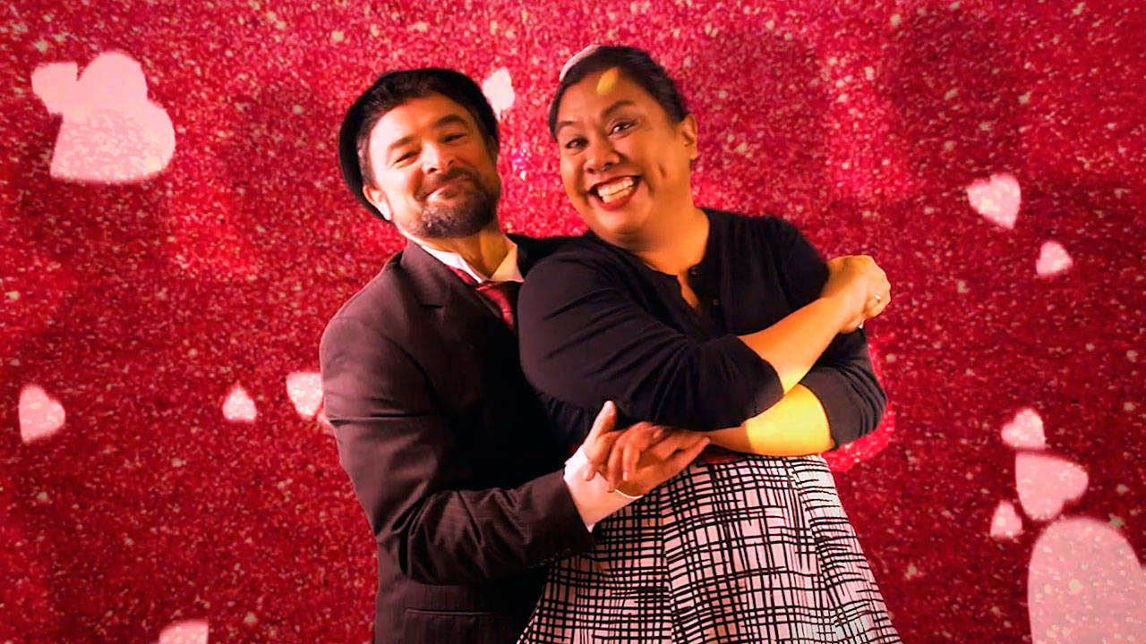 Image courtesy of Scott Breitbarth | Daniel Opalski and Giselle Vincent star as Albert Peterson and Rose “Rosie” Alvarez in the imminent Ovation! Performing Arts Northwest production of “Bye Bye Birdie.”