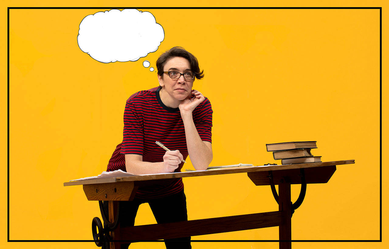 Derek Villaneueva photo | Natalie Moe as Alison in the Bainbridge Performing Arts production of “Fun Home.”