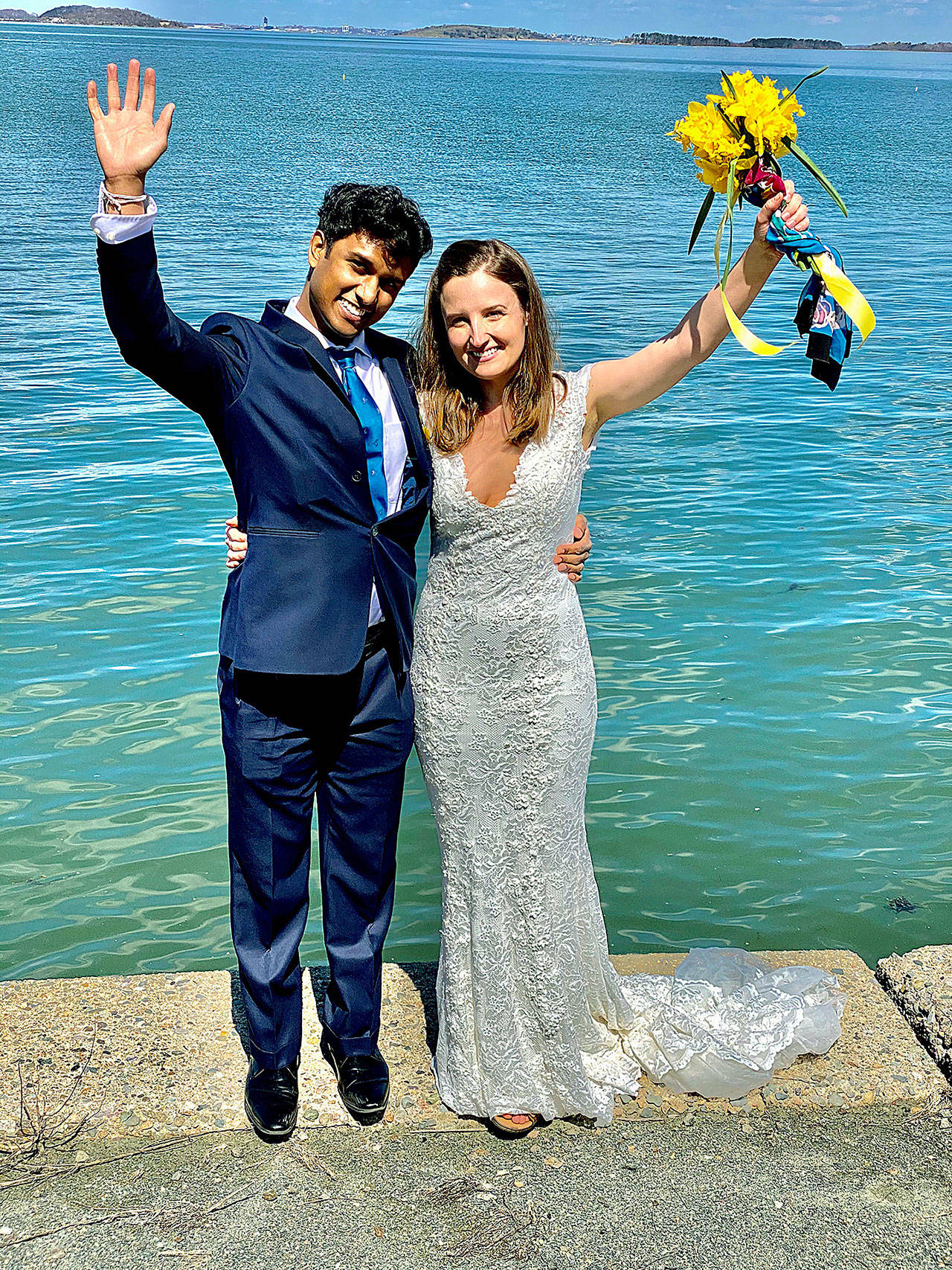 Katherine Warren and Sandhira Himath Wijayaratne joined hands in marriage in Quincy, Massachusetts.(Photo courtesy of Katherine Warren)