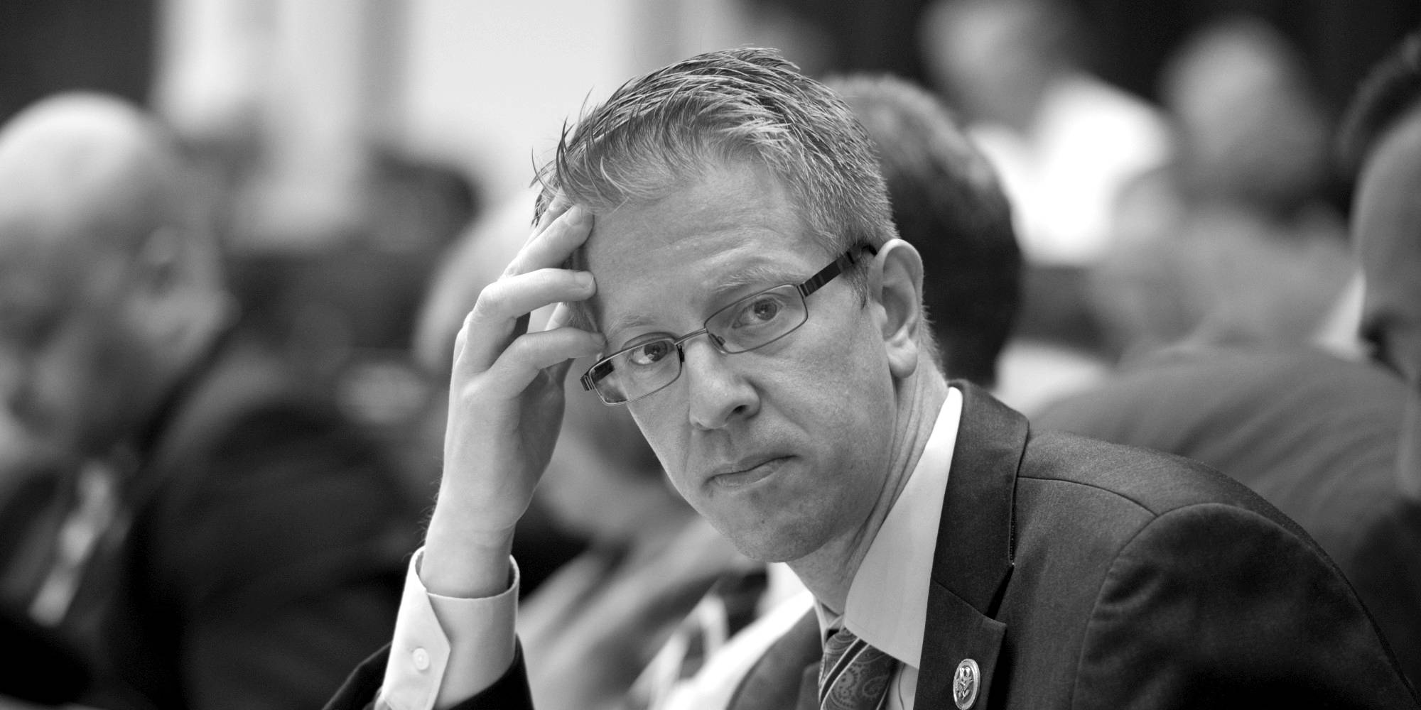 UNITED STATES - JUNE 05: Rep. Derek Kilmer, D-Wash., attends a House Armed Services Committee markup of the National Defense Authorization Act for FY2014 in Rayburn Building. (Photo By Tom Williams/CQ Roll Call)