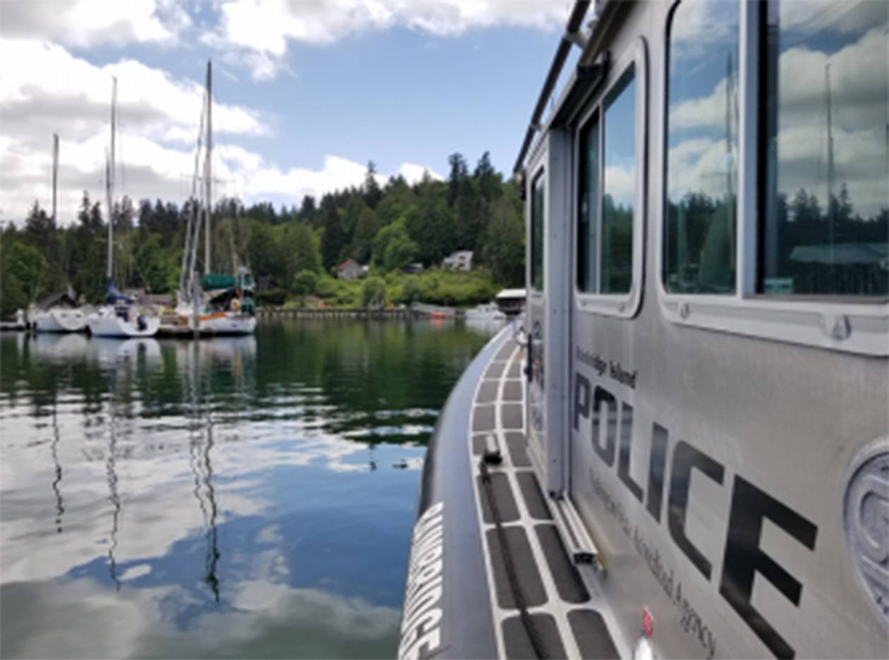 Officers ride the Marine 8 around the waters. Courtesy Photos