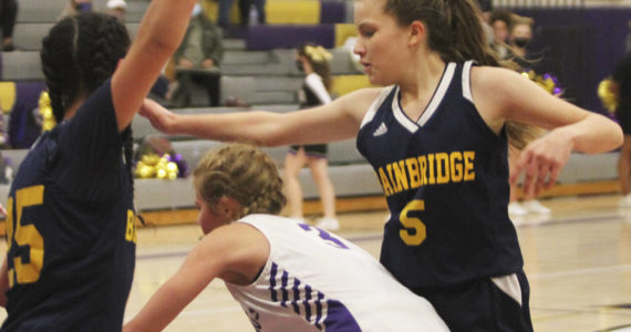 Evelyn Beers makes a move to the bucket. North Kitsap’s girls started district play this week.