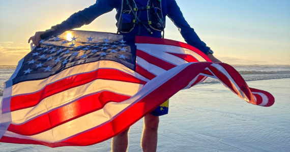 After running 3,156 miles in 84 days, Nance ends his run across America in Ocean Shores July 17. He averaged 37.5 miles per day. Courtesy Photos