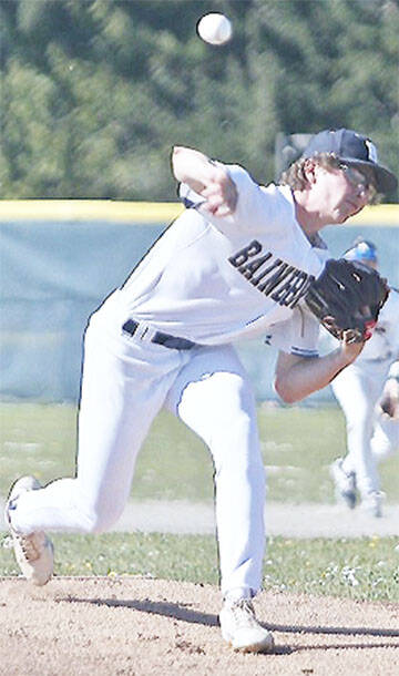 JR Ritchie throws a pitch for the Bainbridge Spartans. Bainbridge Review File Photo