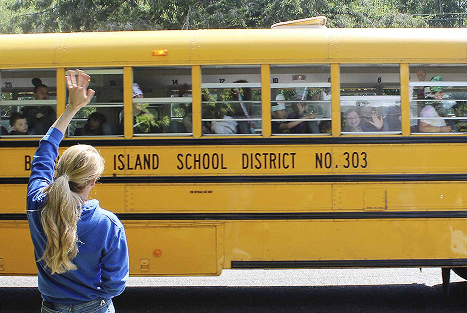 Bainbridge Island School District would love more drivers to make sure there are enough when someone can’t make it; otherwise they have to cancel routes, causing problems for students and parents. They are also needed to drive to sporting events. Courtesy Photo