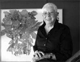 Peggy O’Brien Fogliano with one of her paintings. File Photo